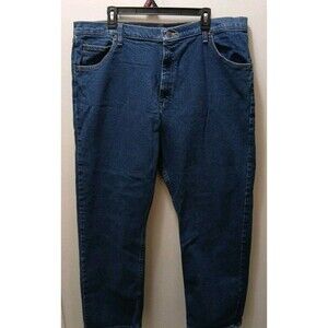 Wrangler Premium Medium Wash Relaxed Fit Straight Mens Blue Jeans 40x30